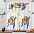 thumbnail image 3 of LALILO Kitchen Curtains and Valances Set of 3 36" Marine Window Treatment Tiers for Window Decor, 3 of 5