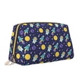 thumbnail image 2 of Naloa Astronaut Corgi Leather Makeup Bag for Purse Travel, Portable Small Cosmetic Organizer for Women and Girls, Make up Bag with Zipper, 2 of 8