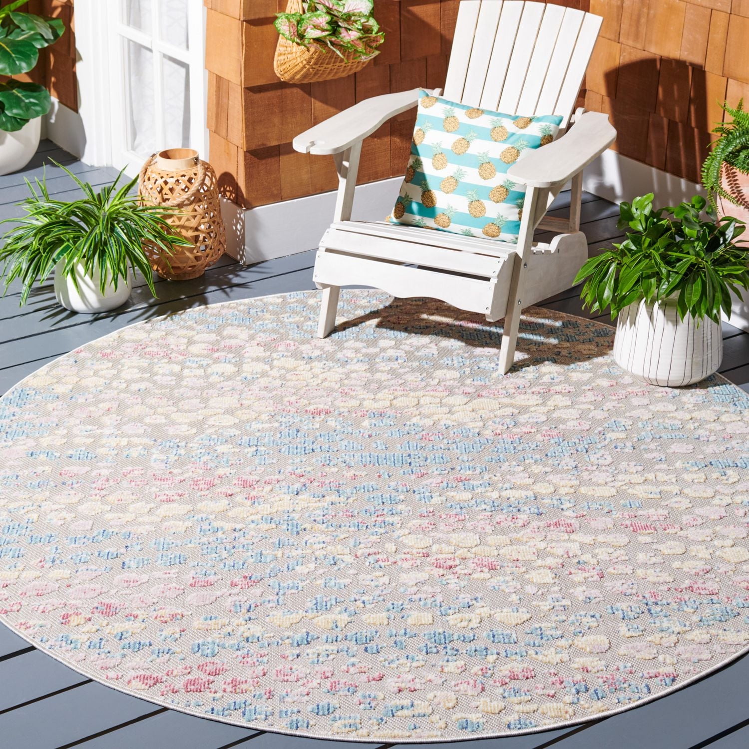 SAFAVIEH Cabana Lue Abstract Indoor/Outdoor Area Rug