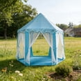 thumbnail image 5 of Horivan Play Tent Indoor Outdoor Pop Up Castle Playhouse with Carry Bag for 3-4 Children, Princess Theme Large Play Space for Parties Camping Backyard, 5 of 6