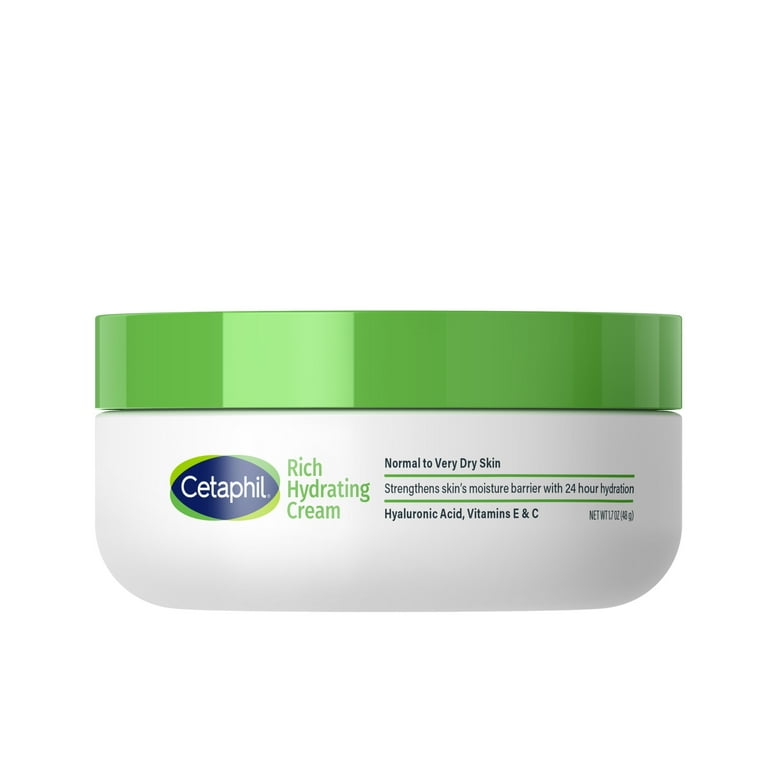 Cetaphil Rich Hydrating Cream for Dry to Normal Skin with Hyaluronic Acid 1.7 oz