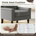 thumbnail image 4 of Laijoy Mid-century Modern Armchair, Linen Fabric Upholstered Accent Chair with Thick Cushion & Rubber Wood Legs, Comfy Single Sofa,Grey, 4 of 8