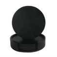 thumbnail image 5 of 6Pcs Double-Sided Faux Leather Coasters Set Round Drink Coaster for Table Protection Heat Insulation Waterproof Cup Mat for Home And Office, 5 of 7