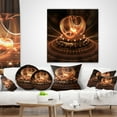 thumbnail image 4 of Designart Modern Fractal Brown Dom - Abstract Throw Pillow - 18x18, 4 of 5