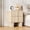 White Oak, variant on 22-Inch High Fluted Nightstand - Integrated Charging Ports, 2 Roomy Storage Drawers & 2 Wide Reinforced Legs, Contemporary Bedside/End Table for Bedroom & Living Room, Whitewashed Oak​