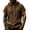 Coffee, variant on Soild Color V Neck Men's Tops Short Sleeve Hooded T-Shirts Drawstring Lightweight Summer Pullover Shirts