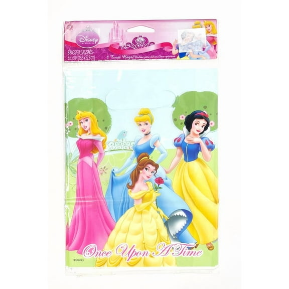 Disney Princess Cinderella Snow White & More Birthday Party Favor Treat Bags - Pack of 8