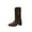 Coffee, variant on XUNKUSGA Wide Calf Boots for Women Slouchy Stretchy Suede Round Toe Knee High Boots Fashion Low Heel Boots for Women Casual Wide Width Winter Fall Boots with Ornaments 36-42 Beige