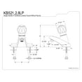 thumbnail image 2 of Kingston Brass KB521LP Single-Handle 4 in. Centerset Bathroom Faucet, Polished Chrome, 2 of 2