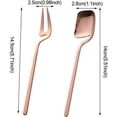 thumbnail image 2 of Juego de 8 tenedores y cucharas de postre KAIYANG Acero inoxidable para postre té café y aperitivos, 2 of 5