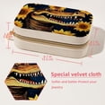 thumbnail image 5 of Crocodile Decorative Velvet Earring Holder Display Case Storage Box Portable with Removable Compartment - Gift Ideal, 5 of 7