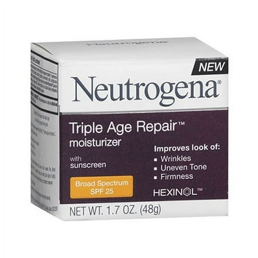 Neutrogena Spf 25 Triple Age Repair Moisturizer Day Cream- 1.7 Oz, 3 Pack