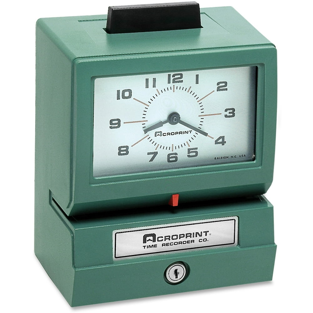 Acroprint Model 125 Analog Manual Print Time Clock with Month/Date/012