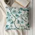 thumbnail image 3 of Throw Pillow Cover,Green Velvet Vine Floral Pattern,Decorative Square Pillowcases Cushion for Bed Living Room Outdoor Car,, 3 of 5