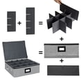 thumbnail image 3 of Mug Storage Box with Dividers, China Storage Containers Hard Shell, Tea Cup Coffee Mug Storage Case Organizer, Protecting 12 Coffee Mugs and Tea Cups From Packing and Moving ( Grey), 3 of 7
