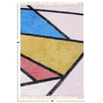 thumbnail image 3 of Casavani Hand Woven Durrie Dining Room Kilim, Pink 8x11 feet, 3 of 6