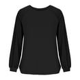 thumbnail image 6 of Uootdi Womens Hollow Out Sweater Womens Cute Crochet Knit Long Gift Sleeve Tops Fall Crewneck Lightweight Ribbed Pullover, 6 of 7