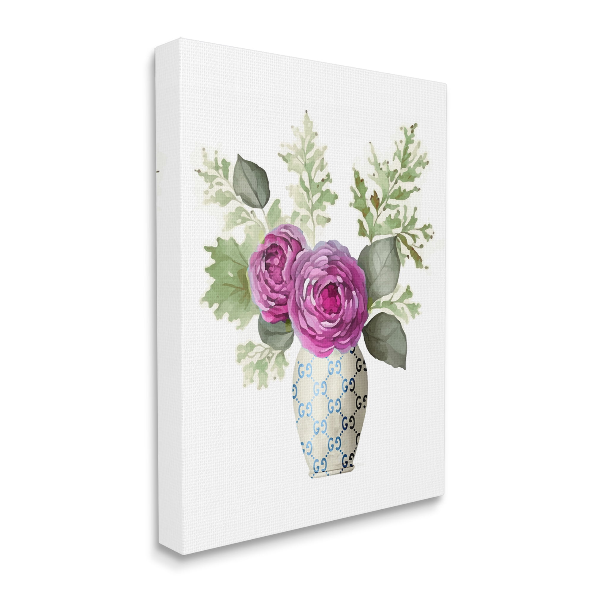 Stupell Industries Floral Glam Bouquet Botanical & Floral Painting Gallery Wrapped Canvas Print Wall Art, 24 x 30