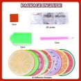 thumbnail image 2 of 8pcs Fruit Style DIY Painting Coasters Kit With Holder Diy Diamond Art Crafts Projects For Beginners, 2 of 6