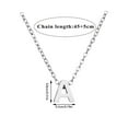 thumbnail image 2 of Personalized Initial Necklace Silver Stainless Steel Letter Pendant Jewelry for Women, 2 of 3