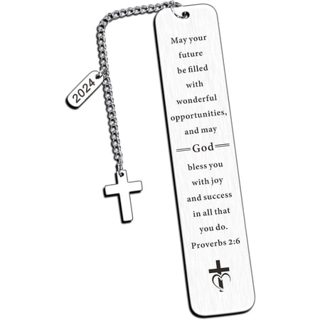 Christmas Gifts Bookmark Baptism Gifts for Girls Boys Inspirational Christian Stocking Stuffer for Women Men, College Graduation Gifts for Women 2024 Graduation Gift Ideas for Her Back to School Gift