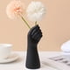 thumbnail image 4 of Jarrón de flores en forma de mano, decoración del hogar, jarrón creativo para mesa de comedor, oficina (negro), 4 of 5