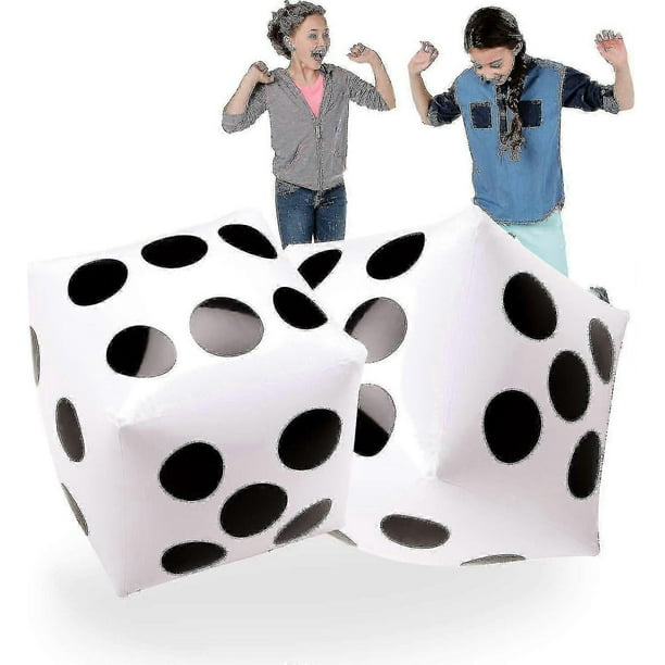 Novelty Place 2pcs Giant Inflatable Dice, 50cm/20inch And Jumbo Dice For Indoor And Outdoor Game, Lu