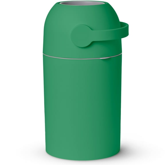 Pure Magic Diaper Pail, Majestic, Patented Odor-Stop System, Use Any Garbage Bag, One Hand Operation, Grass Green