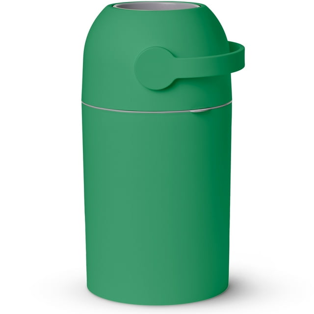 Pure Magic Diaper Pail, Majestic, Patented Odor-Stop System, Use Any Garbage Bag, One Hand Operation, Grass Green