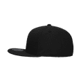thumbnail image 3 of Decky RP1-PL-BLK-26 Retro Fitted Caps Black - 7.38, 3 of 6
