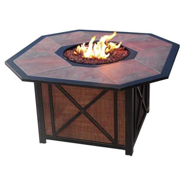 CC Outdoor Living 43” Aluminum Rustic Antique Bronze Finish Octagon Gas