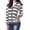 Grey, variant on Women’s Hooded Sweatshirt with Front Pocket and Zipper Detailing for Women Striped Rope Long Sleeve Jacket Black S