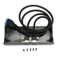 thumbnail image 2 of USB Front Panel Hub, 2 Ports 5.25in Front Panel Usb 3.0 To 19 Pins Sturdy Metal Construction  For PC Case, 2 of 8