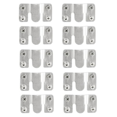 

10pcs Stainless Steel Corner Brace Durable Photo Frame Hooks Picture Fixing Bracket Furniture Corner Code With 40pcs M4x20Screw