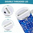 thumbnail image 5 of 40 oz Stainless Steel Tumbler Vacuum Insulated Leak Proof Stainless Steel Coffee Cup Water Bottles Blue Beautiful, 5 of 9