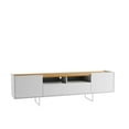 thumbnail image 5 of Winston Sleek Modern TV Stand with 6 Shelves in White  Cinnamon, 5 of 5