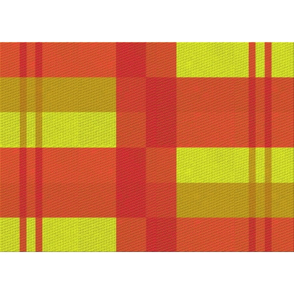 Ahgly Company Machine Washable Indoor Rectangle Transitional Red Area Rugs, 4' x 6'