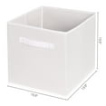 thumbnail image 4 of Unique Bargains Fabric Storage Cube Storage Bin White 15*13*13in, 4 of 6
