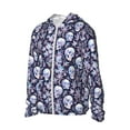 thumbnail image 2 of Fotbe Skull flower crystal Men's Women's UPF 50+ Sun Protection Jacket Hooded Cooling Shirt with Pockets Hiking Outdoor Performance-X-Large, 2 of 8