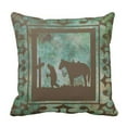 thumbnail image 1 of RYLABLUE Croix Western Cowboy Prière Cheval Taie d'Oreiller Housse de Coussin 18x18 Pouces, 1 of 1