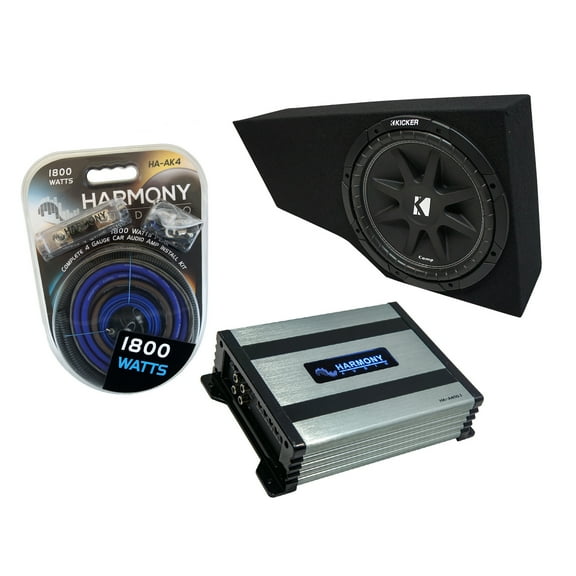 02-09 Chevy Trailblazer Kicker Comp C12 Single 12 Custom Sub Box HA-A400.1 Amp