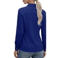 thumbnail image 7 of Lmueinov Women's Long Sleeve Button Down Dress Shirts Lapel Collar Slim Fit Work Blouses Wrinkle Resistant Office Business Casual Tops, S-5XL, 7 of 7
