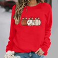 thumbnail image 2 of VKOYWKM Women's Halloween Graphic Sweatshirt Spooky Season Print Pullover Top Cute Crewneck Sweatshirt Oversized Long Sleeve Fall Sweatshirts, 2 of 7