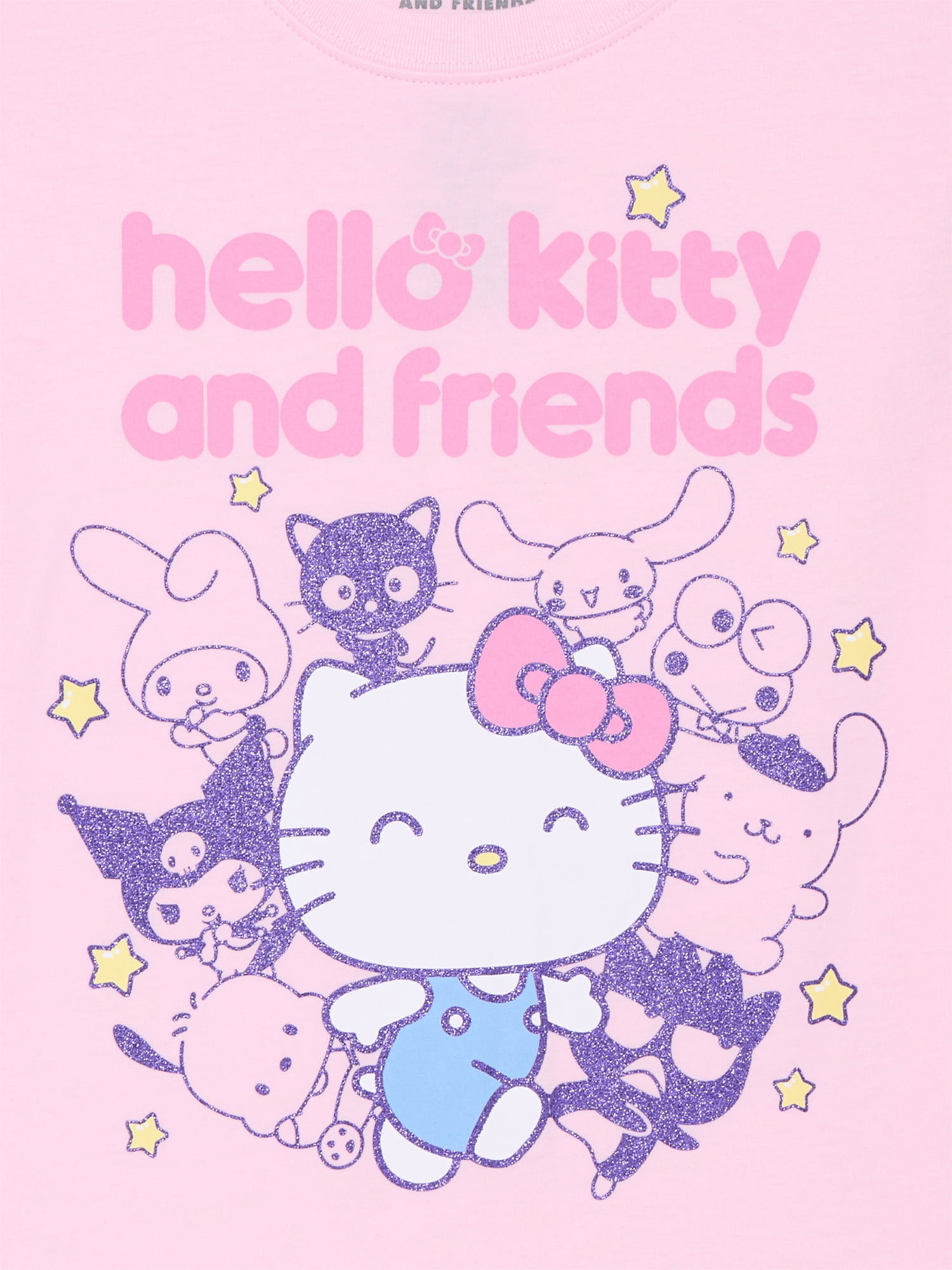 Hello Kitty and Friends Girls Short Sleeve Graphic T-Shirt, Sizes 4-16