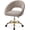 Khaki, variant on Vanity Chair with Wheels (Large), Golden Titanium-Plated Home Office Chair 300LBS, Modern Velvet Swivel Makeup Chair 360° Smooth Rolling for Bedroom Living Room Dressing Room - White