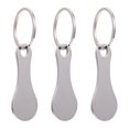thumbnail image 1 of TABLZONE 3Pcs Plated Silver Shopping Trolley Token Key Holder with Convenient Operation and Installation, 1 of 6