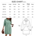 thumbnail image 5 of SUNBS Women Hoodies Dress Hooded Sweatshirts Dress Casual Long Sleeve Tunic Tops Oversized Cloths with Pocket, 5 of 8