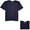 Navy, variant on Men's Cotton Crewneck Heavyweight T-Shirt Shortsleeve- 3 Pack