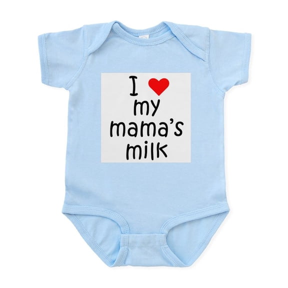 CafePress - I Love My Mama's Milk Infant Creeper - Baby Light Bodysuit, Size Newborn - 24 Months