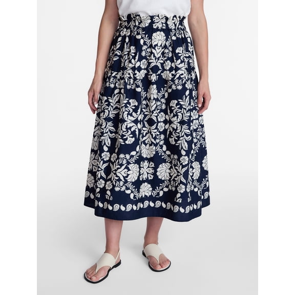 Time and Tru Women’s Tiered Cotton Maxi Skirt, Sizes XS-XXXL
